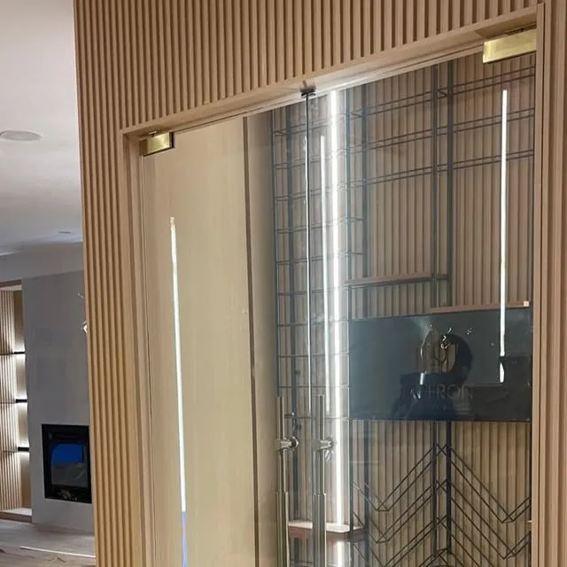 Luxury glass-enclosed drinks room